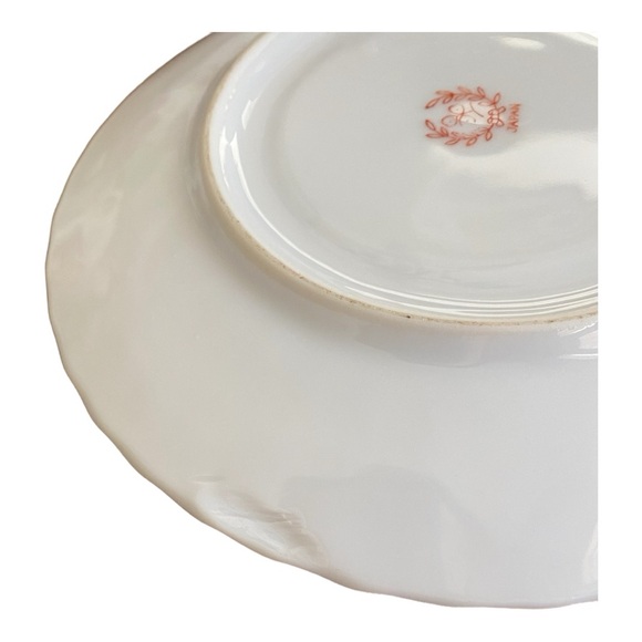 Vintage Nippon cup and saucer white with pink flowers, green leaves & gold trim. - Picture 7 of 7